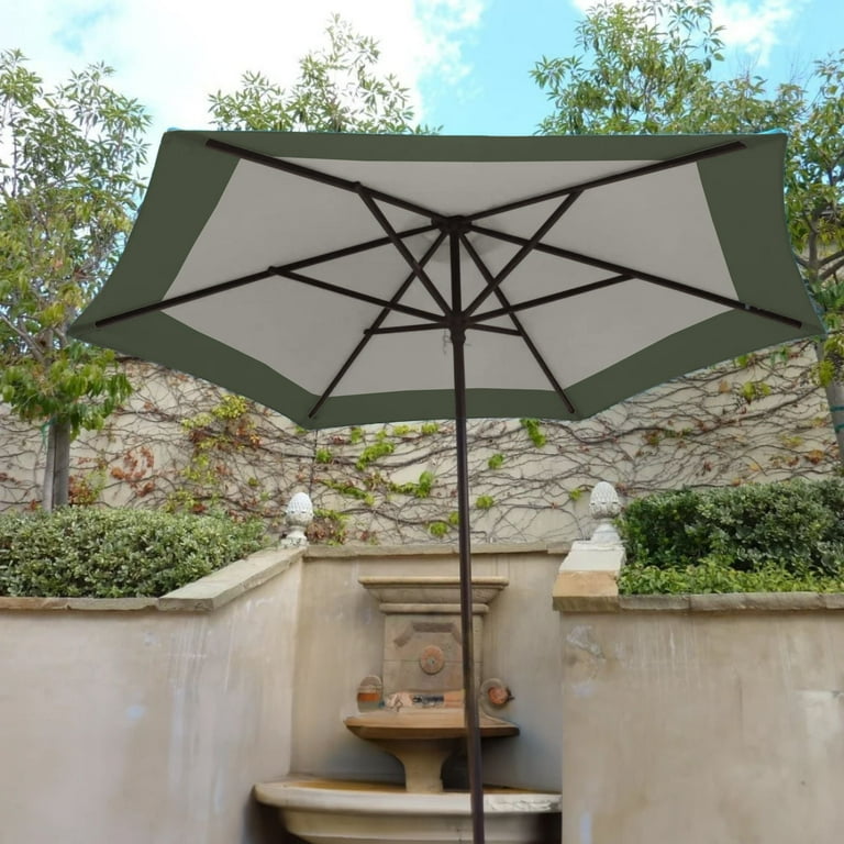 coral coast 9 ft steel offset patio umbrella Beeliar 9 ft. Classic Scalloped Fringe Market Patio Umbrella with Auto-Tilt, Crank, and UV Protection Red Barrel Studio Color/Pattern: Coral Pink,