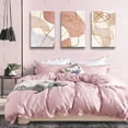 thumbnail image 5 of Pink Abstract Wall Decor Pink and Gold Canvas Art for Girls Pink Wall Art Bedroom Decor Bathroom Office Living Room Home Decorations 12"x16"x3 Panels Canvas Prints Pictures, 5 of 6