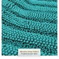 thumbnail image 6 of Clara Clark Bath Rug Chenille Bath Mat, Super Soft Absorbent Bathroom Rug Small, Medium, Contour, Teal Blue, 6 of 10