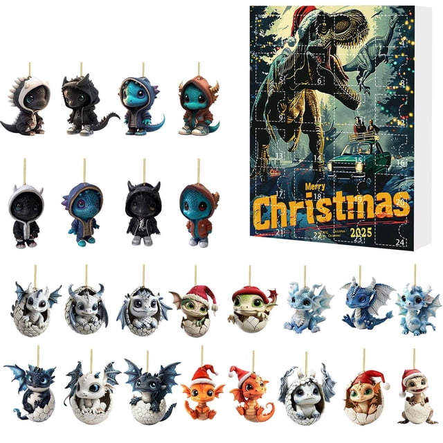Calendario de cuenta regresiva para Navidad 2025, bonita decoración acrílica, caja de regalo para familiares y amigos.