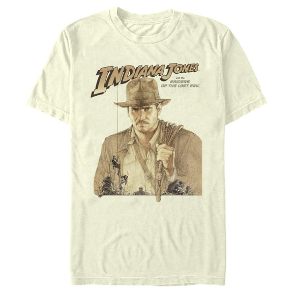 Men's Raiders of the Lost Ark Movie Poster Graphic Tee Beige Small