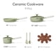 thumbnail image 2 of Set de Cocina CAROTE 9 Piezas Cerámica Antiadherente Verde, 2 of 7