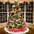 thumbnail image 4 of 48 Inches Christmas Tree Skirt Red Xmas Tree Ornaments Christmas Tree Mat For Hoilday Party Home Decorations, 4 of 6