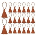 thumbnail image 1 of Unique Bargains 20 Packs Bookmark Tassels 4.3 Inch Hanging Loop Small Tassels Soft Mini Tassels, Metallic Brown, 1 of 7