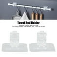 thumbnail image 2 of Riousery 20-Pack Seamless Curtain Rod Hooks, Transparent ABS Adhesive Towel Rod Fixing Clips for Home & Party Decor, 2 of 5
