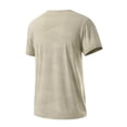 thumbnail image 5 of LEKWK Cooling Shirts for Men Short Sleeve Crew Neck Geometric Texture Athletic Tee Qick Dry Breathable Mesh Shirt Workout Running Tops Khaki XXS, 5 of 5