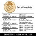 thumbnail image 2 of Chocolate Text with Image Flavor Scent Wood Mini Charms Shapes DIY Craft Jewelry - No Hole - 12mm (26pcs), 2 of 7