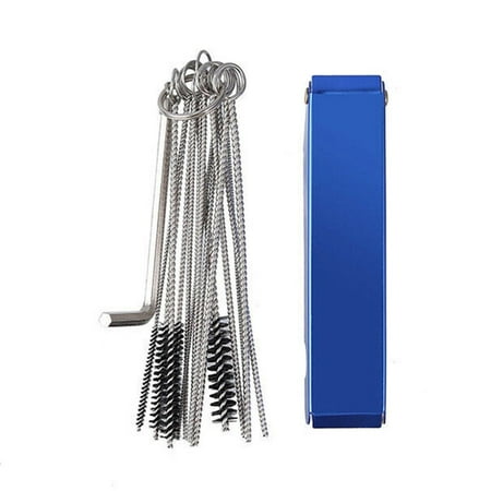 

Motorcycle Accessories Carbohydrate Spiral Brush Adjustment Tool Cleaner Tool Set Stainless Steel Dirt Jet Carburetor Cleaning Kit Hex Wrench Aluminum box through pin