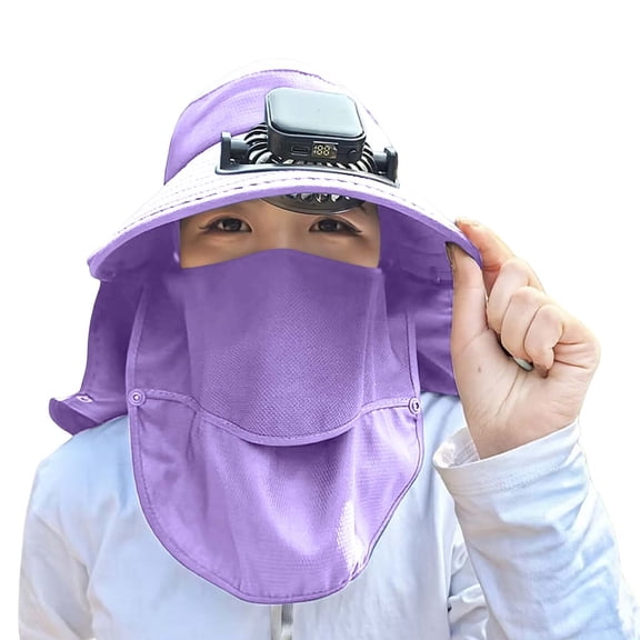 New Battery Fan Solar Rechargeable Strong Wind Force Summer Brim Sun Hat Women's Sun Fisherman's Hat