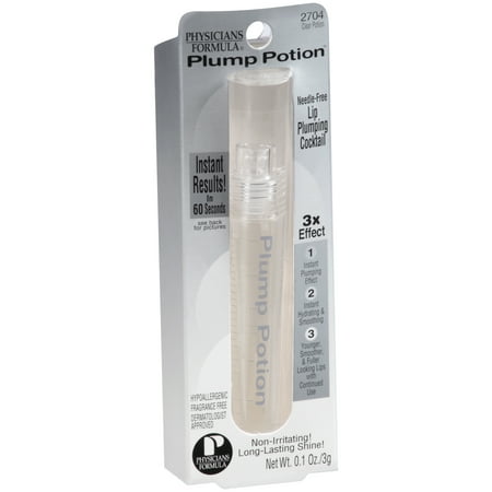 Physicians Formula Plump Potion 2 Lip Plumping Cocktail Needle-Free Clear Potion 0.1 oz