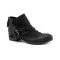 thumbnail image 2 of BUENO Womens Black Lizard Panel Biker Maude Round Toe Block Heel Zip-Up Leather Booties 39, 2 of 3
