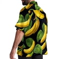 thumbnail image 3 of Banana Men's Short Sleeve Beach Shirts, Casual Printed Poplin Button Down, Unisex Summer Hawaiian Shirt, 3 of 6