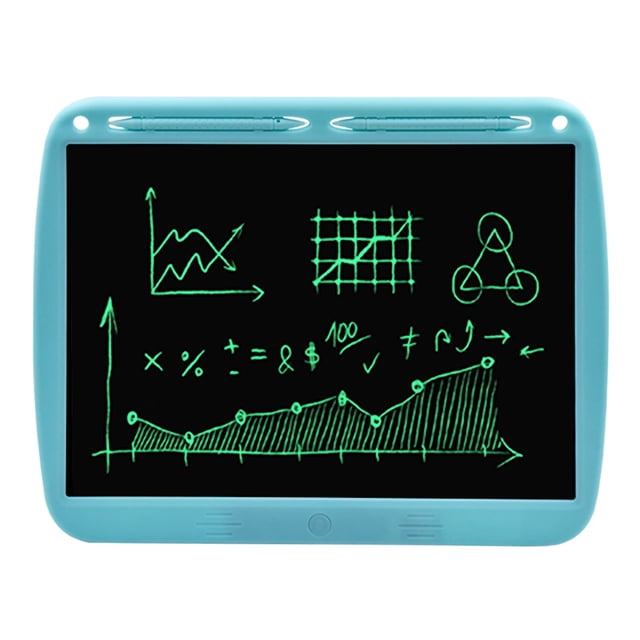 Graflsoa Tablette d'Écriture pour Enfants 15 Pouces Rechargeable avec Double Stylet, Chargement USB, Bleu