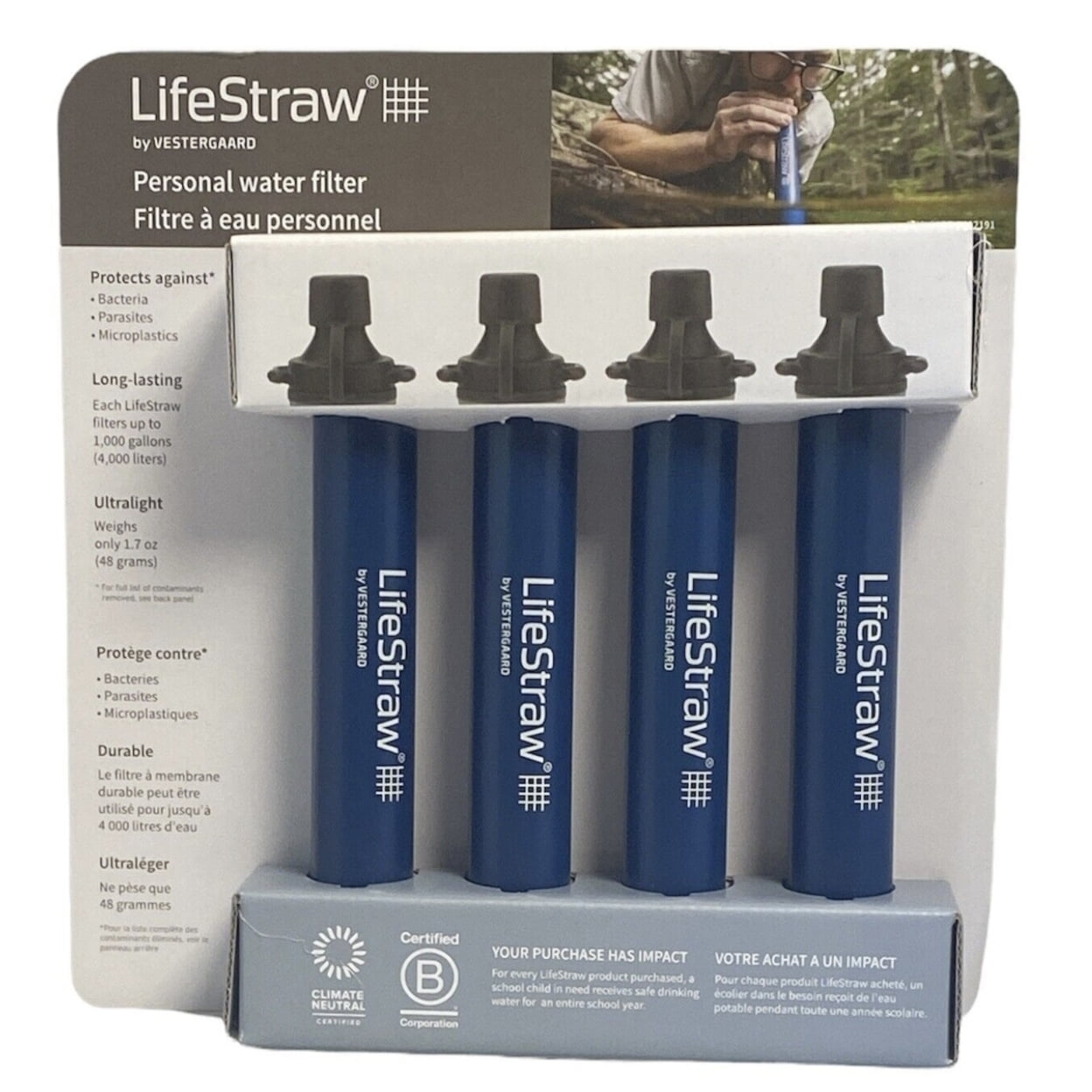 Lifestraw Personal Water Purifying Filter Family Pack (Pack of 4