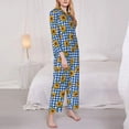 thumbnail image 5 of Wukai Sunflowers Print Women's Pajama Set - Soft Long Sleeve Sleepwear for Comfort and Style-Large, 5 of 9