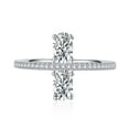 thumbnail image 2 of Simple 100% 925 Sterling Silver Oval Cut High Carbon Diamonds Gemstone Cocktail Ring for Women Fine Jewelry, 2 of 8