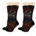 thumbnail image 1 of ThisWear Fun Biker Gifts Novelty Bike Socks Biking Socks Bike Accessories 2-Pairs Novelty Crew Socks, 1 of 5
