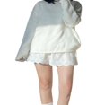 thumbnail image 3 of Women‘s Lace Shirt Extender Layering Fake Top Lower Sweep Half-Length Plus Size A Version Underskirt Black L, 3 of 6