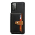 thumbnail image 2 of SaniMore for Samsung Galaxy A71 4G Case, PU Leather Shockproof Inner Shell with Wallet Card Slots Flip Kickstand Shockproof Retro Anti-scractch Drop-resistant Shell for Samsung A71 4G - Black, 2 of 5
