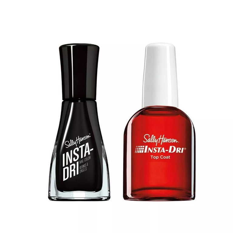 2-Pack Nail Polish Kit) Sally Hansen Insta Dri Black and Insta Dri Top Coat 2-Pack Nail Polish Kit) Sally Hansen Insta Dri Black and Insta Dri Top Coat