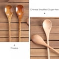 thumbnail image 3 of 4 Pcs Coffee Spoon Pure Hand Wooden Spoon Long Handle Stirring Spoon Log Tableware Honey Spoon Scoop Teaspoon, 3 of 8