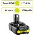 thumbnail image 2 of 3.0Ah P102 P108 Battery for Ryobi One+ Plus 18V High Capacity Lithium-Ion Battery P104 P106, 2 of 7