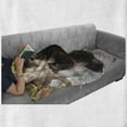 thumbnail image 6 of Bear Soft Flannel Fleece Throw Blanket, Friendly Animal Sitting and Waving a Paw in the Zoo Funny Wild Mammal Gesture, Cozy Plush for Indoor and Outdoor Use, 50" x 60", Brown Beige, by Ambesonne, 6 of 6