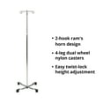 thumbnail image 3 of McKesson I.V. Floor Stand for Hospital, Medical Use - 45 lbs Capacity, 1 Ct, 3 of 10