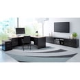 thumbnail image 4 of Lorell Walnut Laminate Commercial Steel Desk Series Pedestal Desk - 2-Drawer 72" x 36" , 1.1" Top - 2 x Box Drawer(s), File Drawer(s) - Single Pedestal on Left Side - Material: Steel - Finish: Walnut, 4 of 7