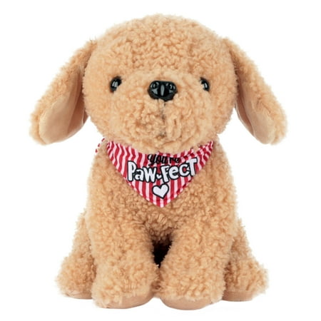 WAY TO CELEBRATE! 14.5" Valentine's Day Sitting Puppy Plush Toy