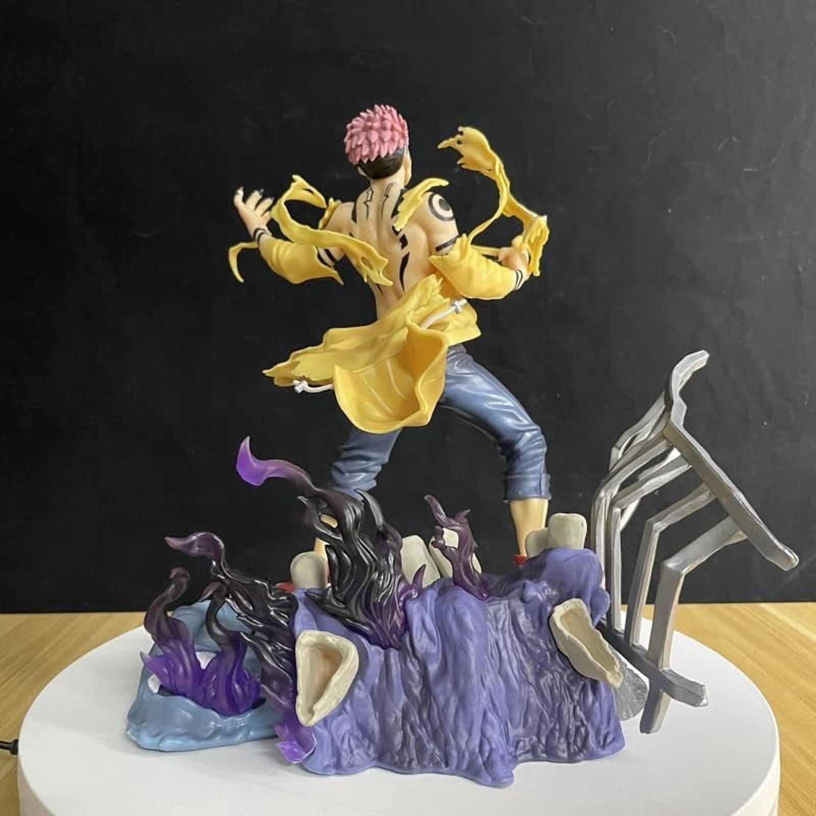 Itadori Yuji Figure Standing Crazy Itadori Yuji Action Figures 27cm/10.6inch Handmade Cosplay PVC Statues Collectible Souvenirs for Anime Fans Gifts