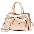 thumbnail image 1 of LHSHID Shiny Women Handbag Patent Leather Bowknot Purse Charm Glossy Top-Handle Satchel Tote Fashion Shoulder Bag, 1 of 7