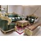 thumbnail image 1 of European genuine leather solid wood carved luxury sofa set living room furniture living room sofas My Lux Decor Round, 1 of 6