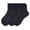 Black, variant on Sierra Socks Women's Loose Fittings Combed Cotton Ankle Socks, Seamless Turn Cuff Socks for Women & Girls, 100% Cotton Socks, Great for Diabetics, 3 Pair Pack