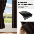 thumbnail image 4 of Blackout Curtains, 52 x 72 inch Blackout Curtains Set of 2 Panels, Thermal Insulated Room Darkening Curtains for Bedroom, Privacy Protection & Noise Reducing, Brown, 4 of 7
