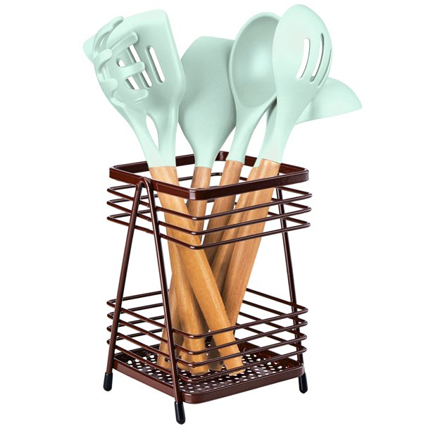 GYUEE Stainless Steel Kitchen Utensil Holder,Utensil Organzier for Countertop,6.69in Length