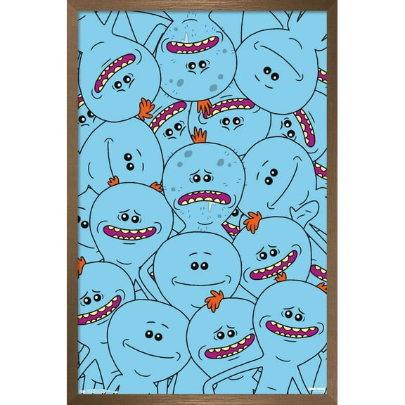 Rick And Morty - Mr. Meeseeks Wall Poster, 22.375" x 34", Framed