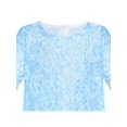 thumbnail image 4 of Girls Dress Lace Wave Hem Blue Elegant Party 6 Years, 4 of 5
