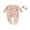 Pink, variant on Infant Baby Girl Rompers Christmas Flower Print Zipper Long Sleeve Bodysuit with Headband Newborn Jumpsuits