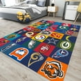thumbnail image 3 of Dreammotif American Football Logos Rug, Colorful Modern Area Rug, Game Room Decor, Living Room And Bedroom Rug For Teens, Large Floor Covering, 3 of 7
