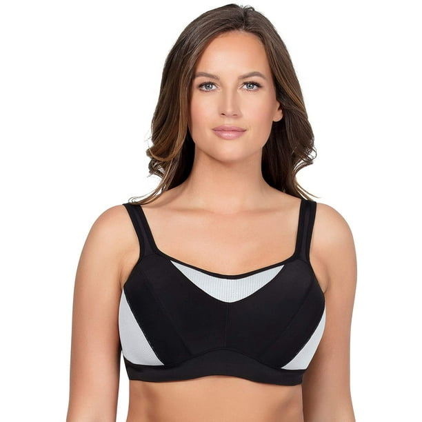 PARFAIT Womens Dynamic Plus Size Bounce Control Sports Bra Style  P5541-Black-32F 