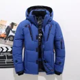 thumbnail image 5 of Abrigo de invierno de pato blanco grueso y cálido, parka resistente al viento para hombre, abrigo de viaje para acampar, ropa de color sólido, nueva chaqueta de plumas con capucha para hombre, 5 of 5