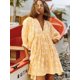 thumbnail image 1 of Vestido de algodón informal, holgado, con lazo floral, para mujer, de moda, para vacaciones en la playa, falda corta, 1 of 5