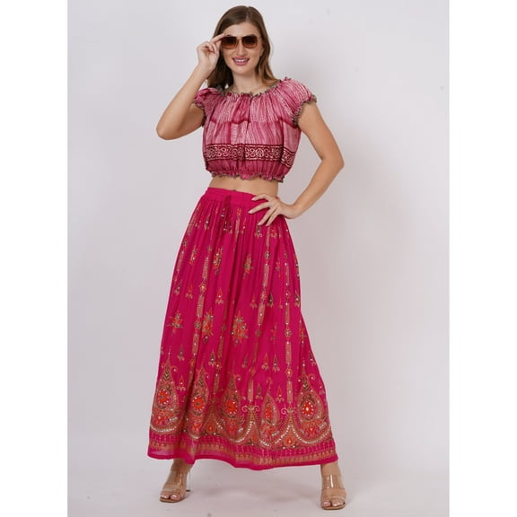 Wevez Women's Solid Peasant Bohemian Gypsy Skirt Pack of 3, One Size, Assorted