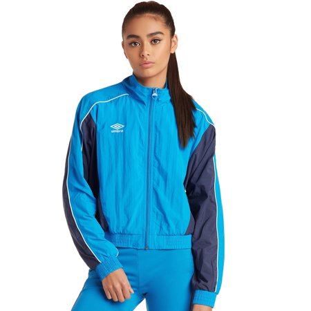 Umbro Women's Standard Diamond Flashback Jacket 2.0, Blue Jewel/Dark ...