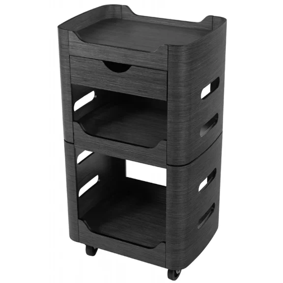 SKINACT Moda Wooden Spa Trolley Cart (Gray)