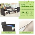 thumbnail image 6 of Gymax 4PCS Patio Conversation Set Outdoor Rattan Furniture Set w/ White Cushions, 6 of 10