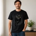 thumbnail image 2 of Black Cat Yellow Eyes Graphic T-Shirt, Unisex Classic Fit Cotton Tee, 2 of 9