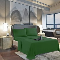 Elegant Comfort Silky-Soft 1800 Series - Wrinkle-Free 2-Piece Pillowcases, Standard Size, Hunter Green