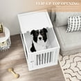 thumbnail image 7 of HLR Furniture Style Dog Crate with Cushion, Dog Kennel Medium, Pet Crates, Dog Cage for Small and Medium Dogs, Decorative Dog Kennel with Flip-top Plate, Chew-Proof Metal Bars, White, 7 of 7